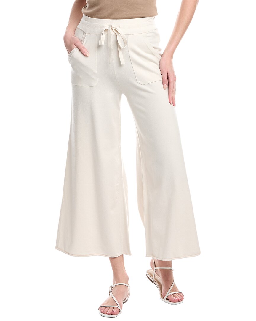 Splendid Michelle Silk-blend Sweater Pant In White