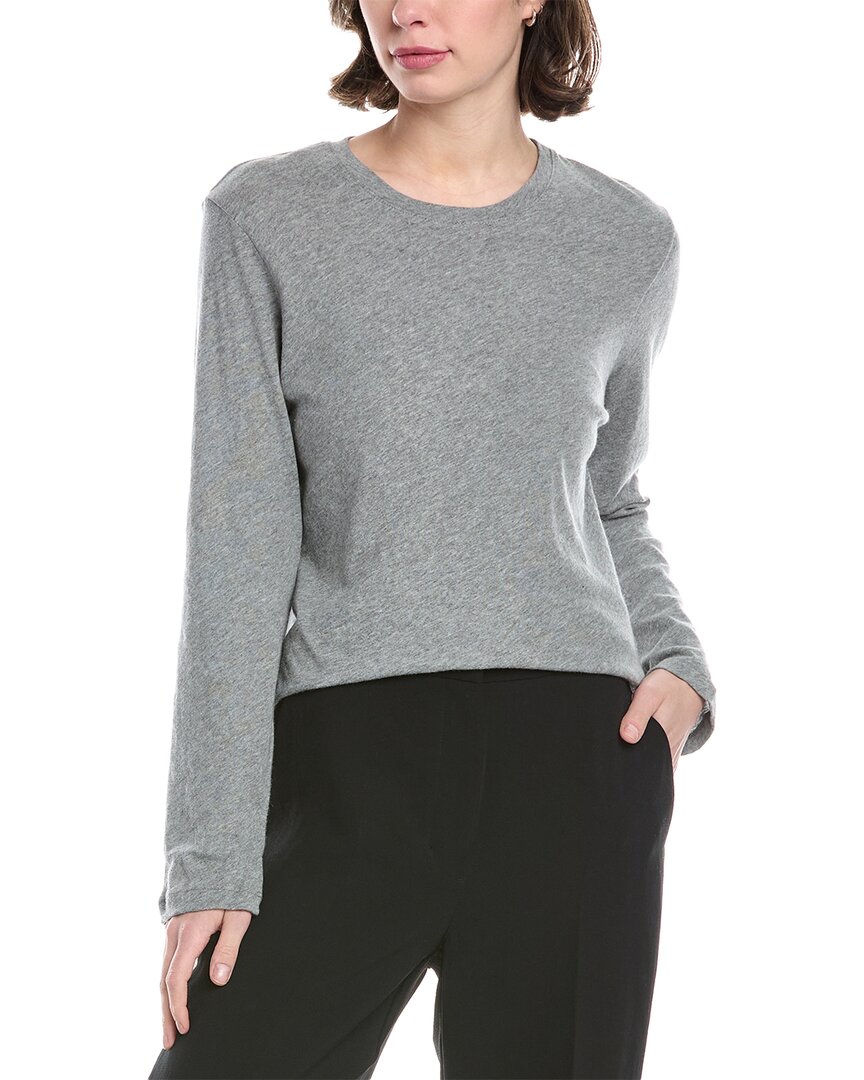 Shop Enza Costa Loose Cashmere-blend T-shirt In Grey