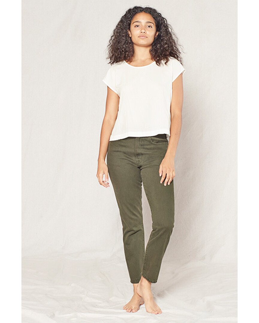 Shop Outerknown Dune High-rise Slim Fit Jean In Green
