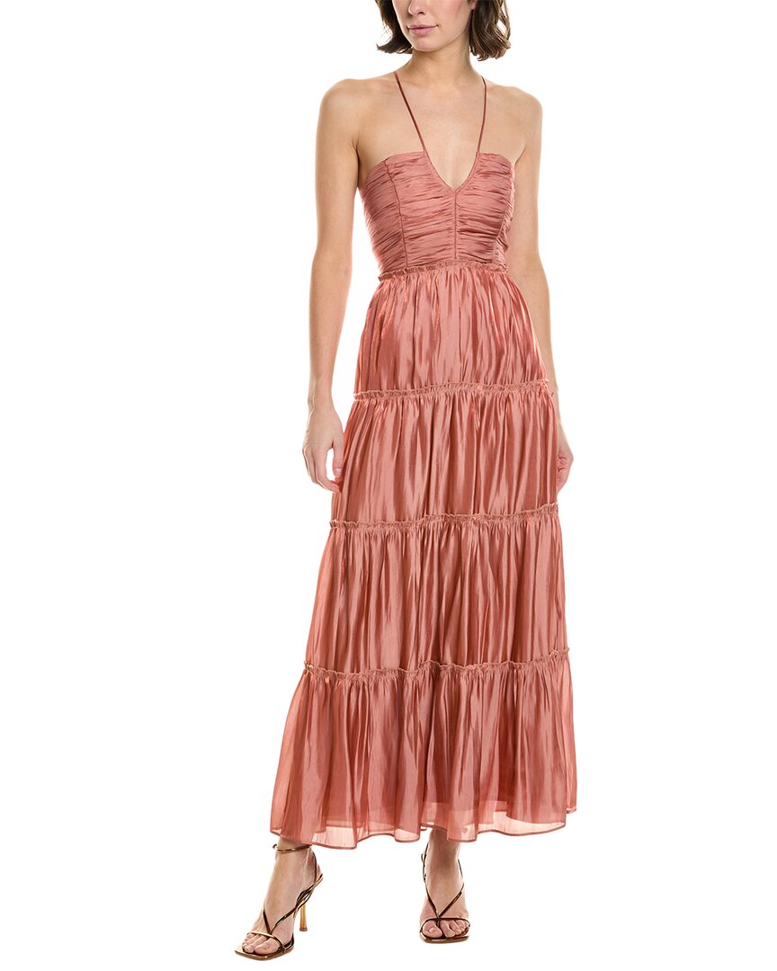 Femme Society Maxi Dress In Beige