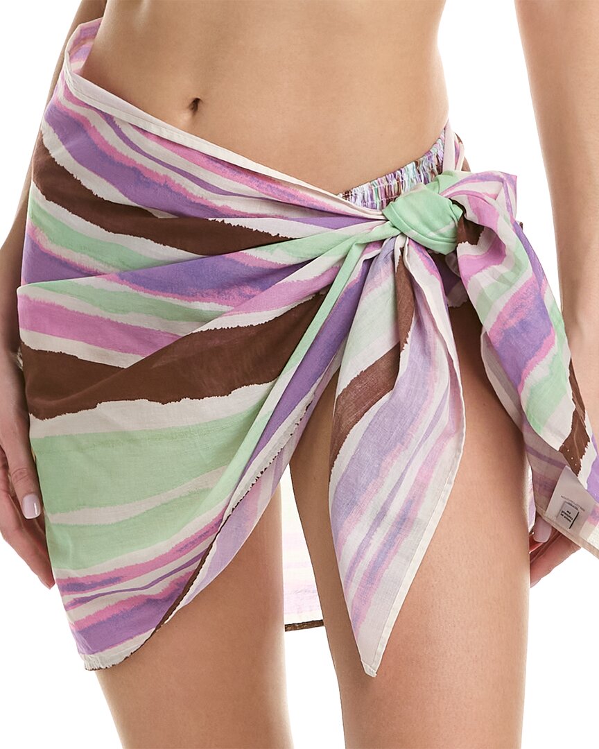 Tanya Taylor Ellie Striped Sarong Coverup In Nocolor
