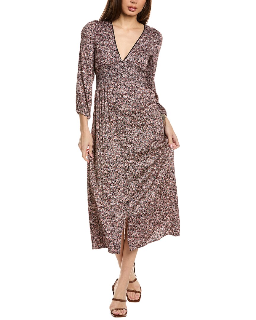 SALTWATER LUXE SALTWATER LUXE PUFF SLEEVE MIDI DRESS