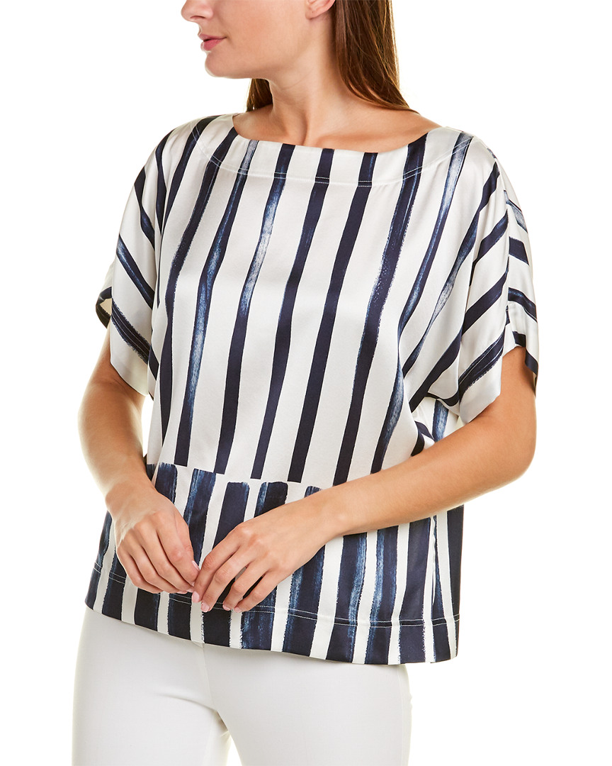 Image of St. John Silk-Blend Top