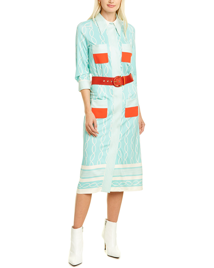 Image of Elisabetta Franchi Pocket Midi Dress