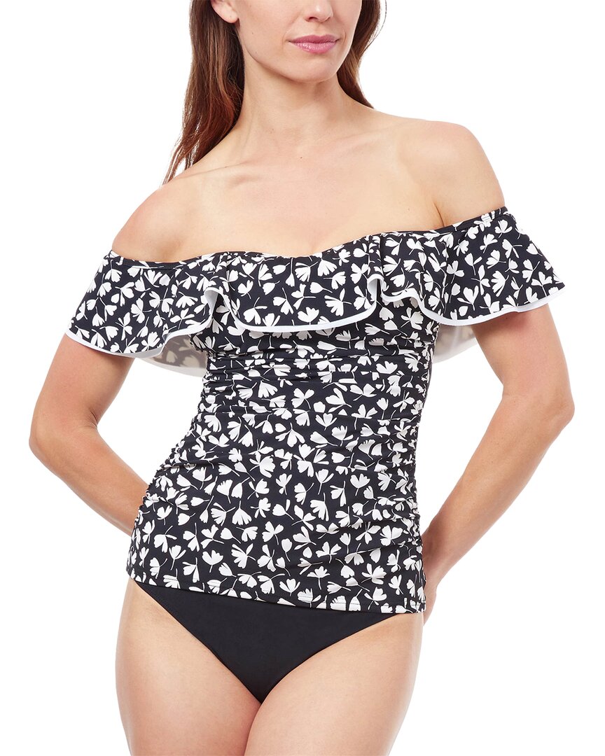 Profile By Gottex Juliette Off Shoulder Ruffle Tankini Top