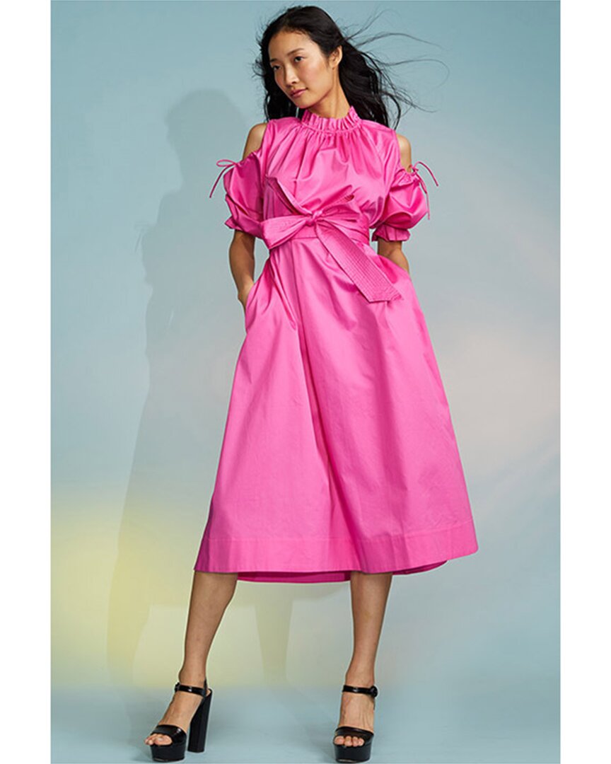 Shop Cynthia Rowley Cold; Shoulder Dress In Pink