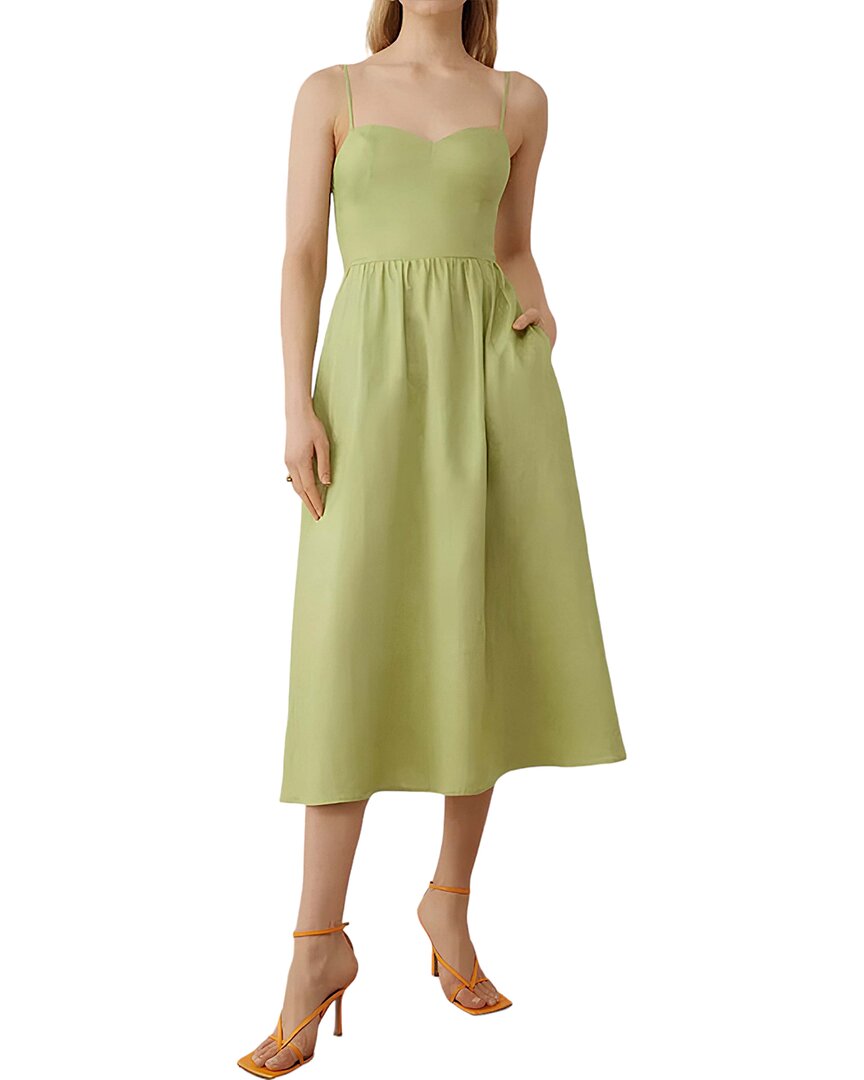 Adele Berto Linen Midi Dress
