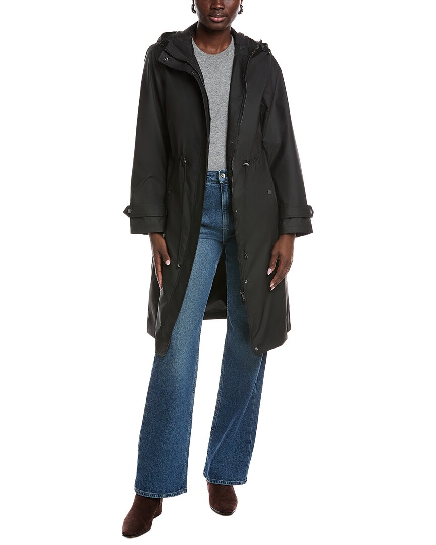 Ellen Tracy Longline Rain Jacket In Multi