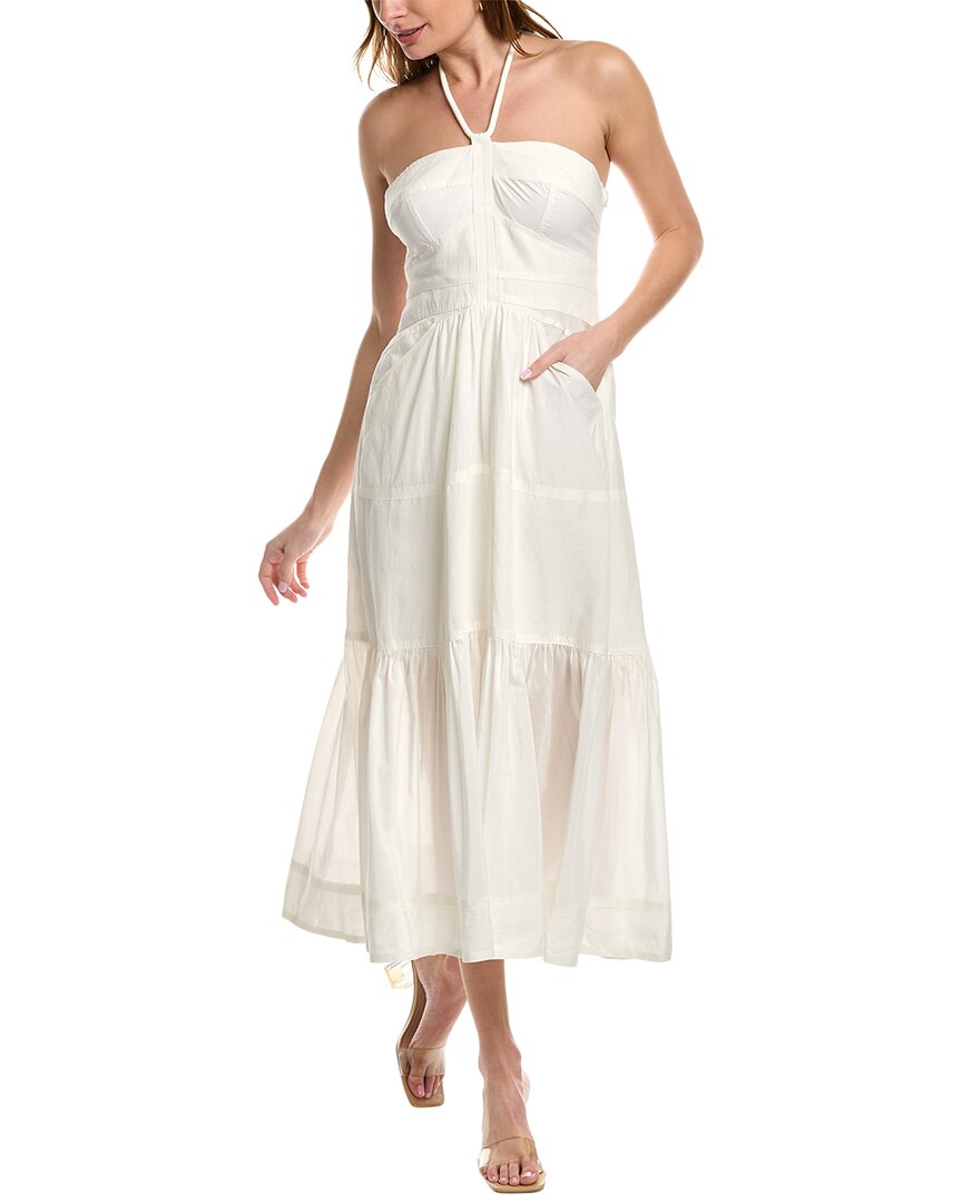 A.L.C ADELLE LINEN-BLEND MIDI DRESS