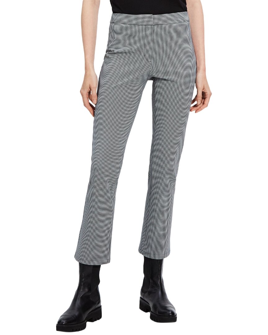 Theory Slim Houndstooth Kick Flare Pants
