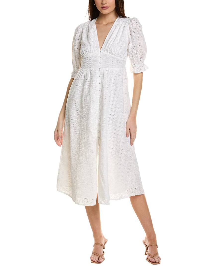 Boden Broderie Midi Tea Dress White Women | ModeSens