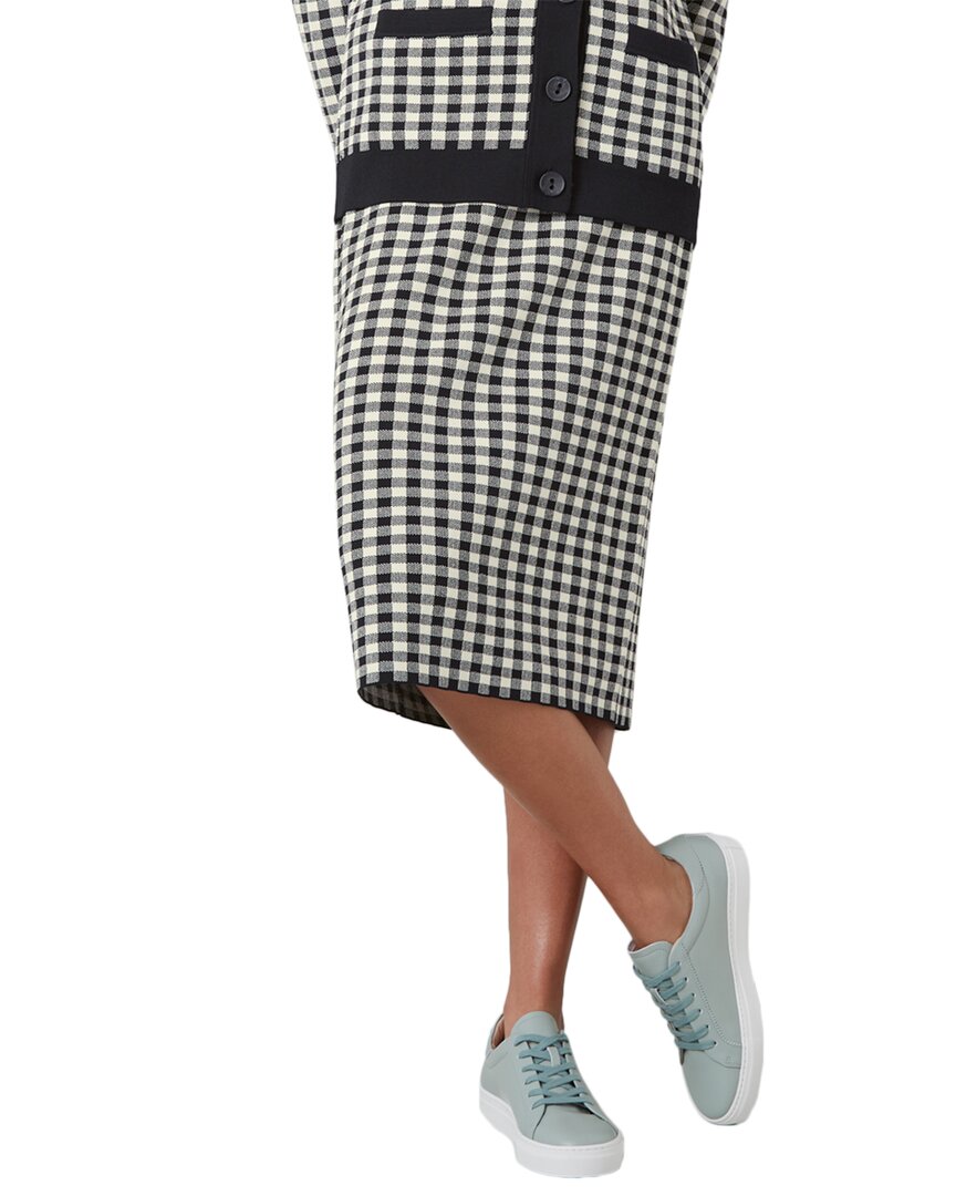 Lk Bennett Lea Check Skirt In Black