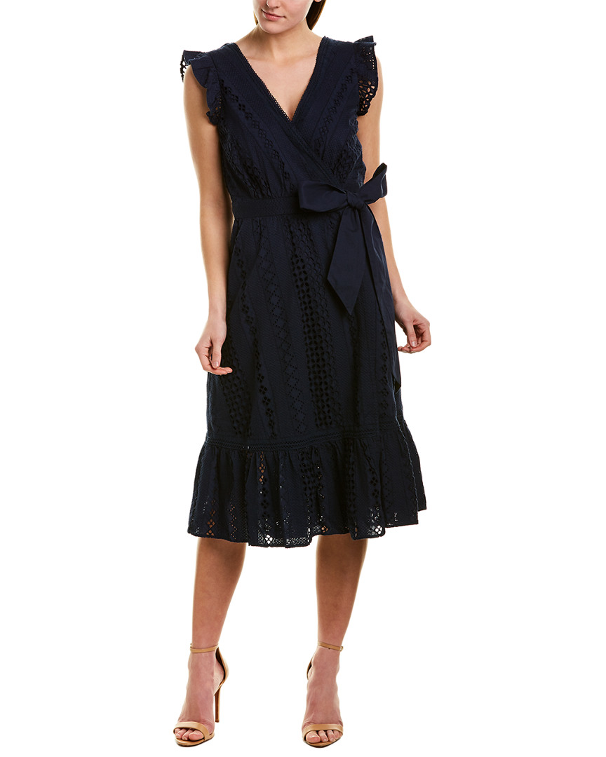 J.Crew Wrap Dress Women's Blue 6 eBay
