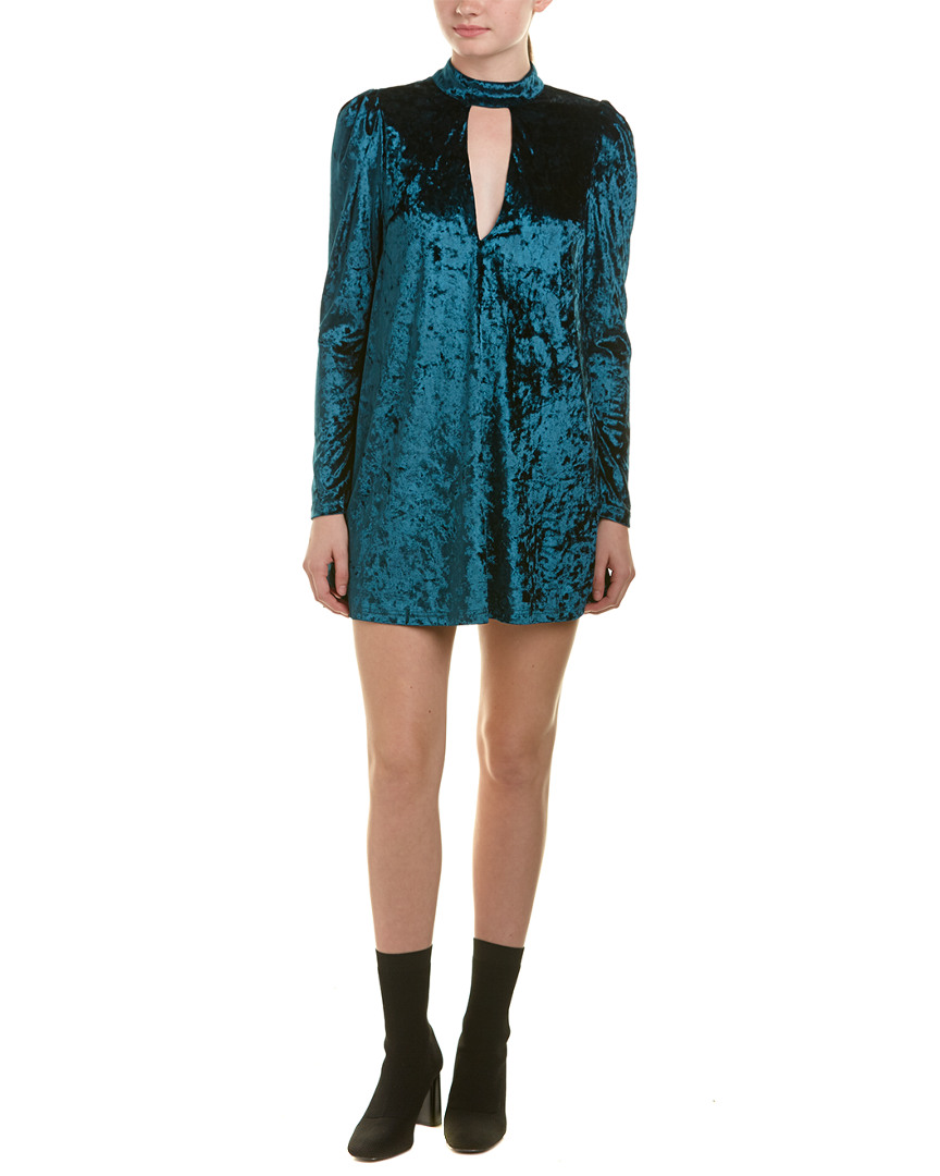 Aiden Velvet Shift Dress Women's Green S | eBay