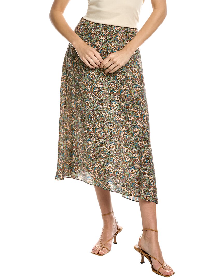 Vanessa Bruno Silk-blend Skirt In Brown