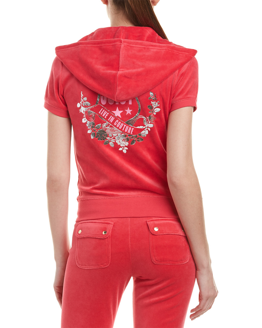 Shop Juicy Couture Robertson Velour Track Jacket In Pink