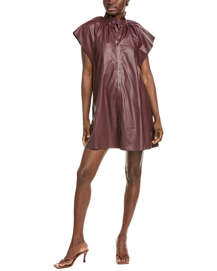 Crosby By Mollie Burch Wilhelmina Mini Dress In Burgundy