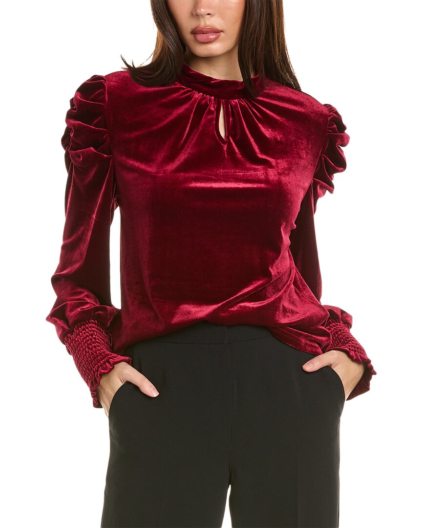 Shop To My Lovers Velvet Top In Red