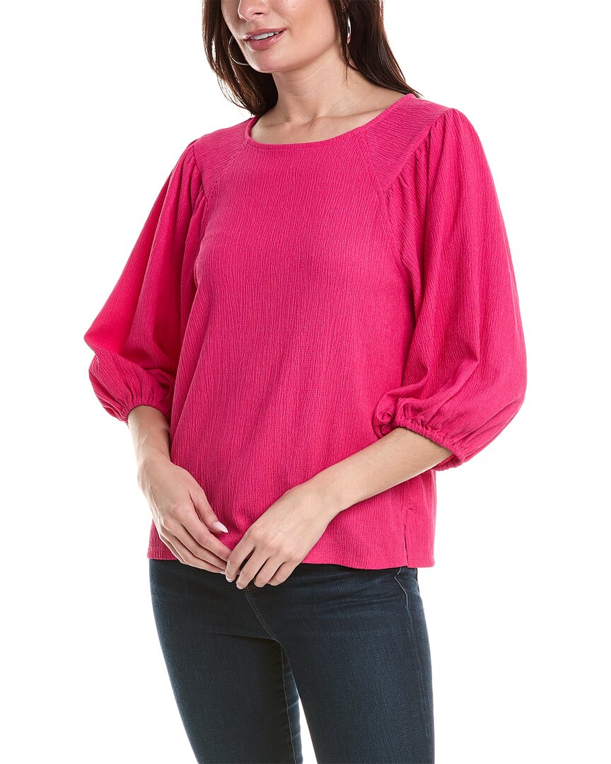 Vince Camuto Puff Sleeve Top In Pink