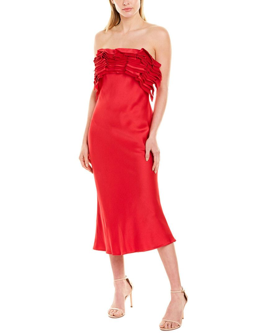 Image of Jason Wu Collection Ruffled Silk-Trim A-Line Dress