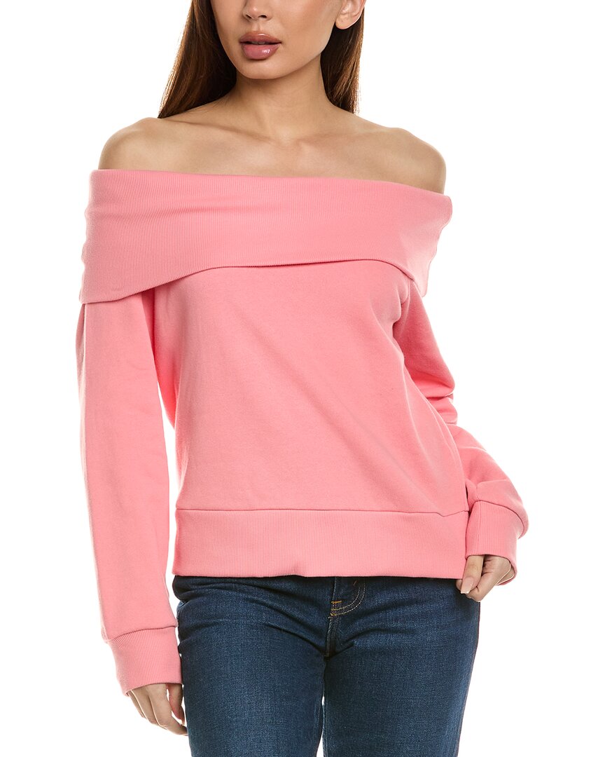 NATION LTD NATION LTD BARBIE OFF-THE-SHOULDER SWEATSHIRT
