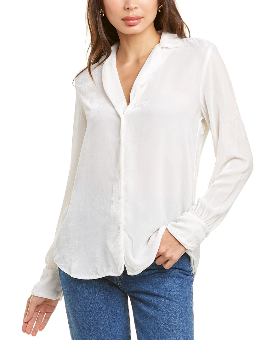 Image of Velvet by Graham & Spencer Esme Silk-Blend Top