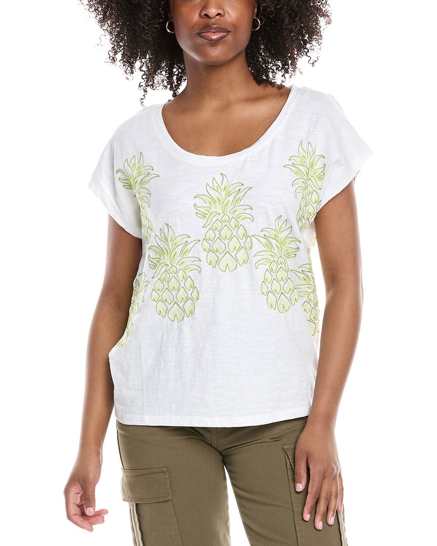 Tommy Bahama Metallic Pineapple Toss Lux T-shirt In White