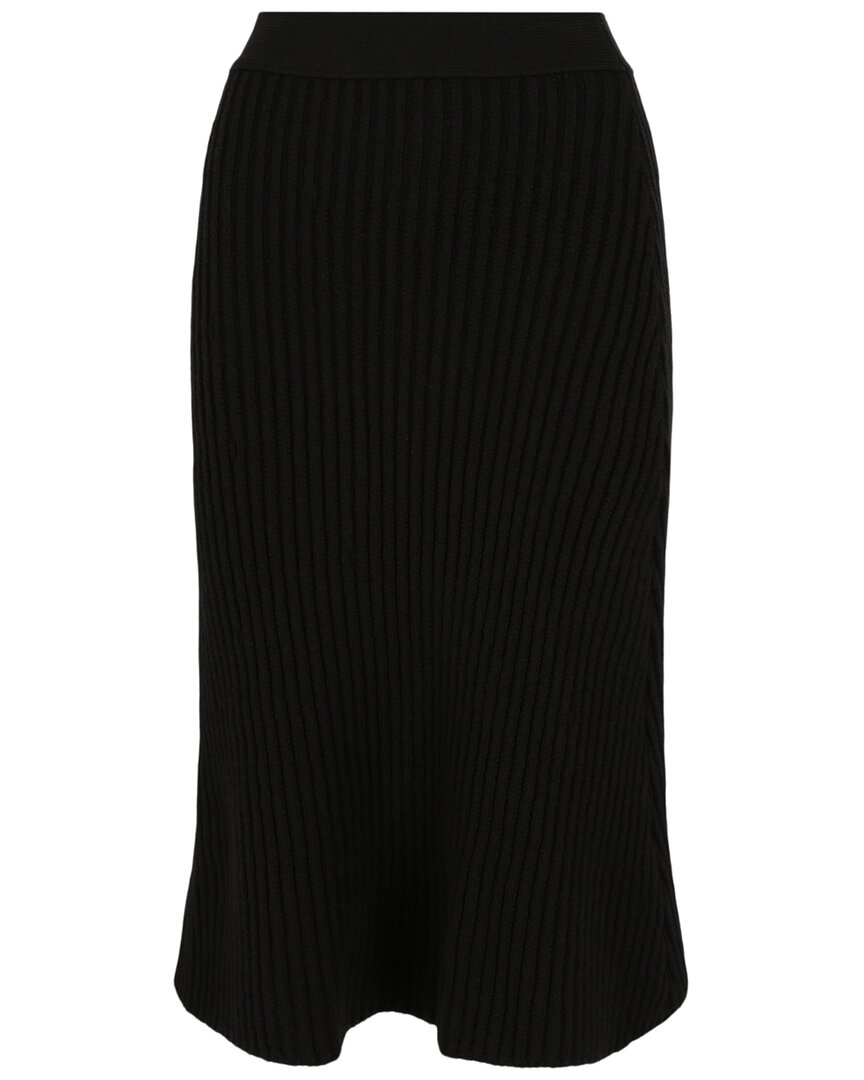 Bottega Veneta Brown Rib Distorted Mid-length Skirt