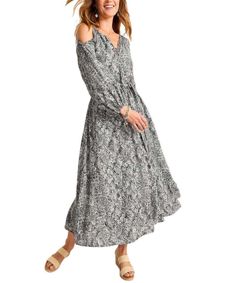 Tommy Bahama Playa Python Long Sleeve Maxi Dress