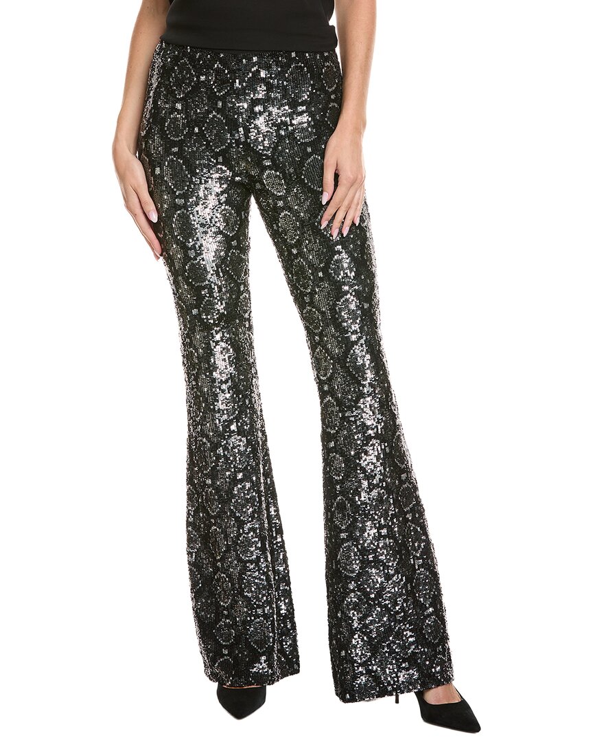 Michael Kors Collection Hand Embroidered Python Bootleg Pant In Black