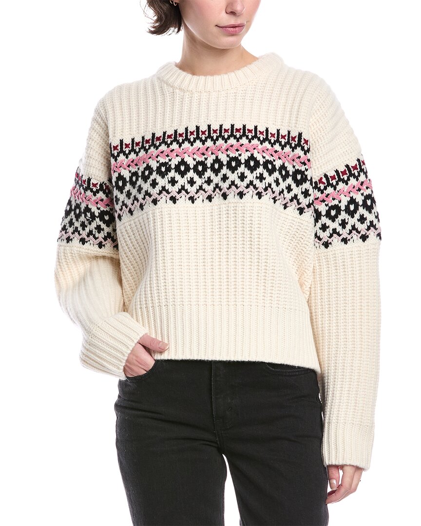 Rag & Bone Off-white Leigh Fair Isle Sweater In White