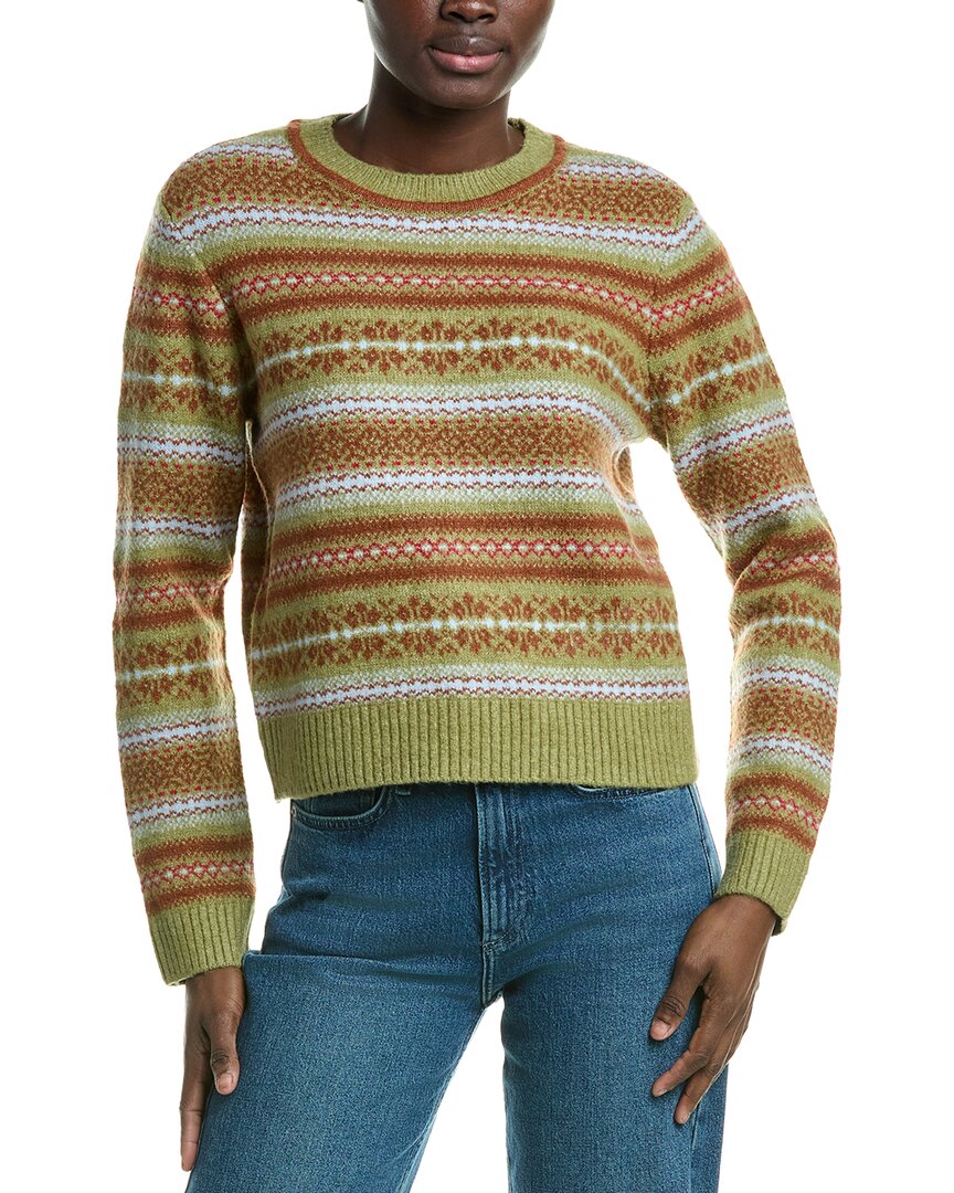 Design History Fair Isle Sweater In Green