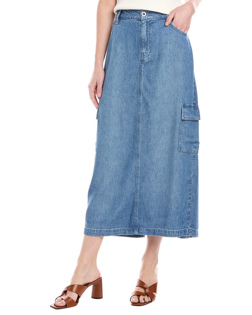 Bella Dahl Cargo Long Skirt In Blue