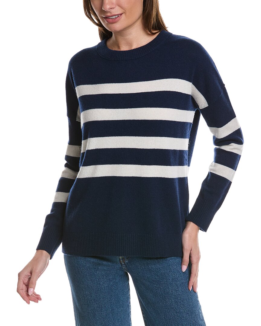 Shop Forte Cashmere Easy Cashmere Sweater In Blue