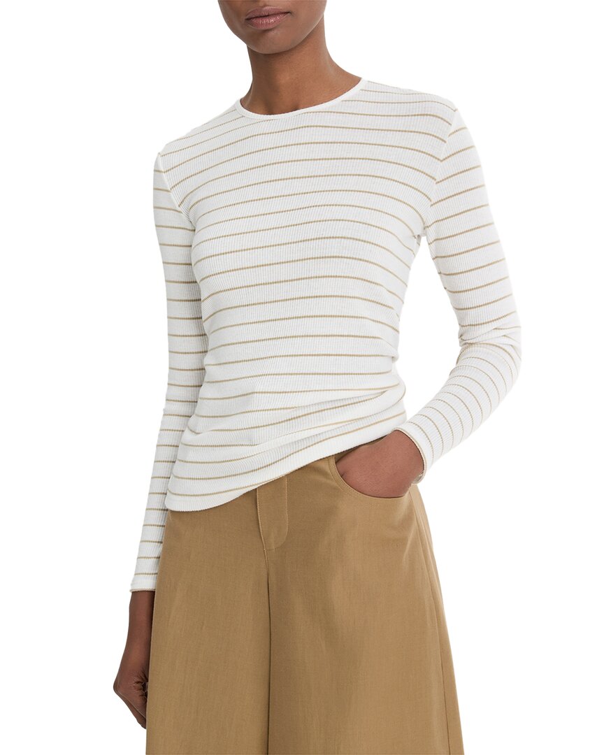 Vince Stripe Long Sleeve Rib Top