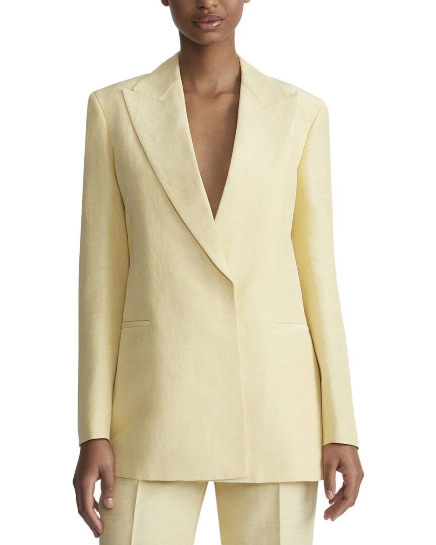 LAFAYETTE 148 LAFAYETTE 148 NEW YORK PEAK LAPEL LINEN-BLEND BLAZER