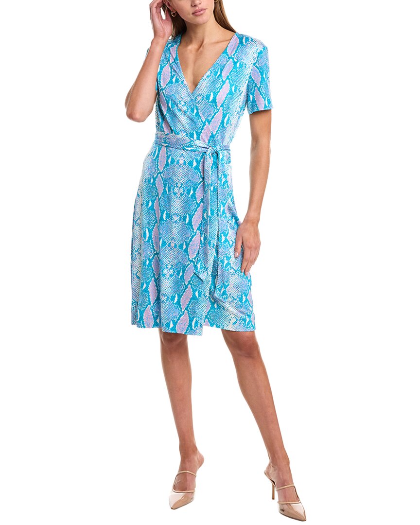 Diane Von Furstenberg New Julian Two Silk Wrap Dress In Blue