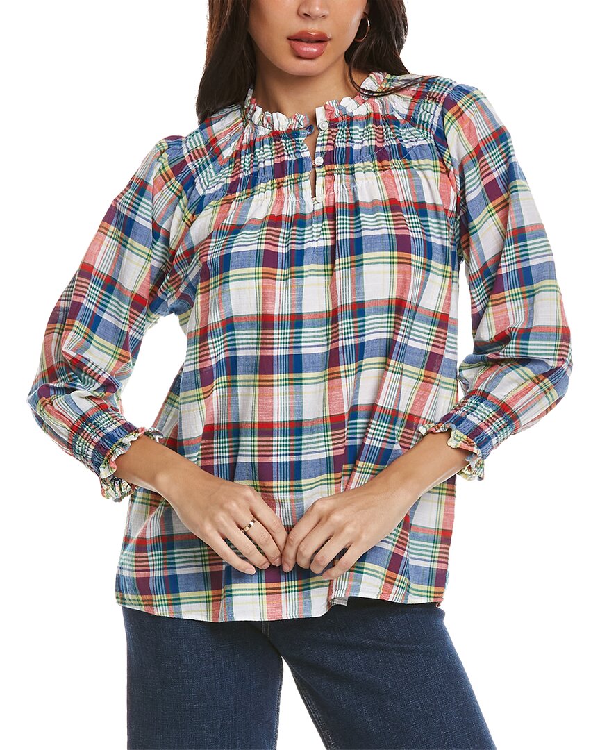 Shop Brooks Brothers Blouse In Blue