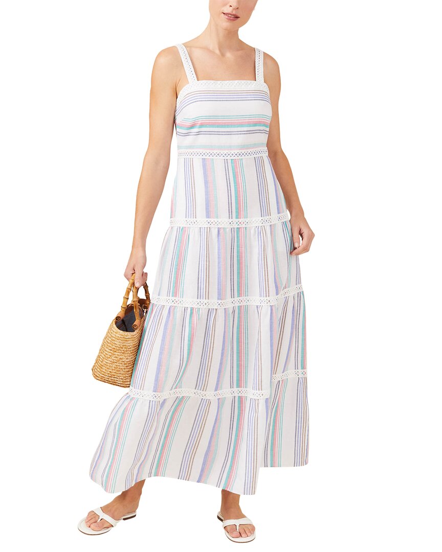 Shop J.mclaughlin Hestia Linen-blend Dress