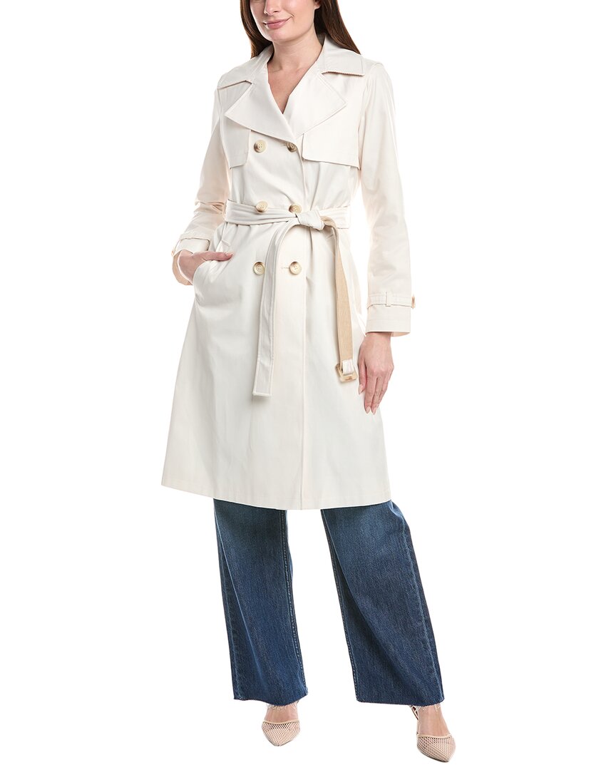 Sam Edelman Corduroy Contrast Trench Coat In White