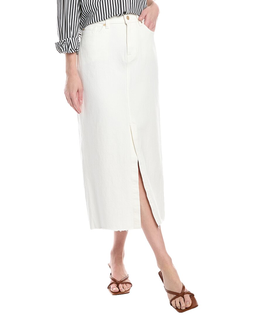 7 For All Mankind Kellie Skirt In White