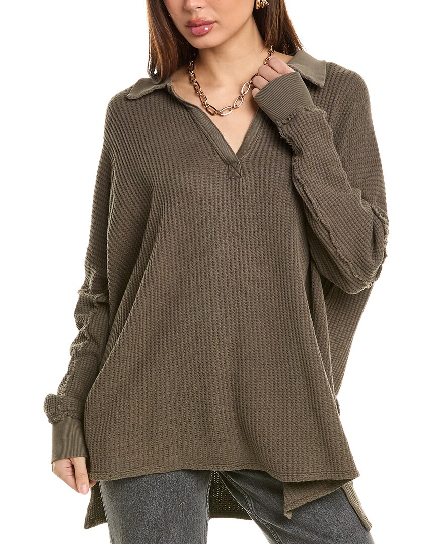Shop Free People Travis Polo Shirt In Green