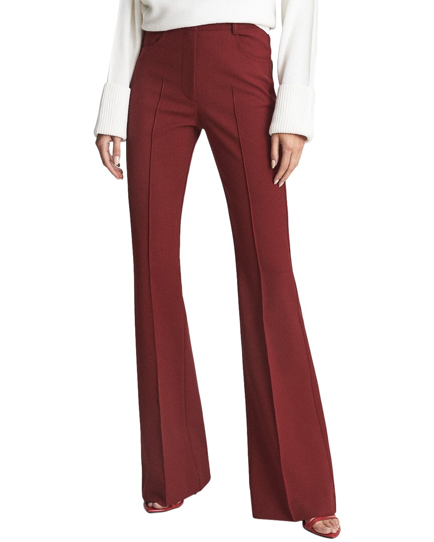 Shop Reiss Flo Flare Trouser In Red