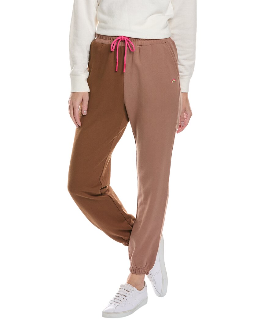 Shop Terez Colorblocked Sweatpant In Brown