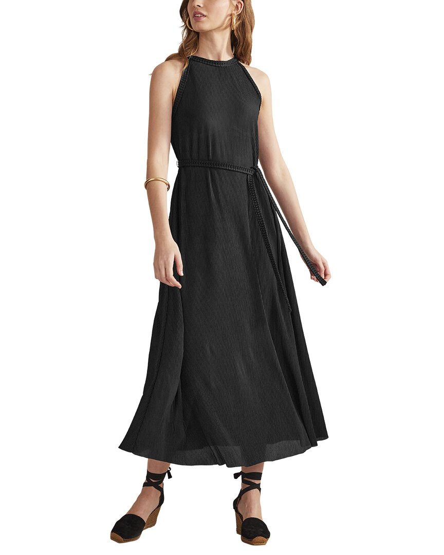 Boden Jersey Plisse Maxi Dress Black Women
