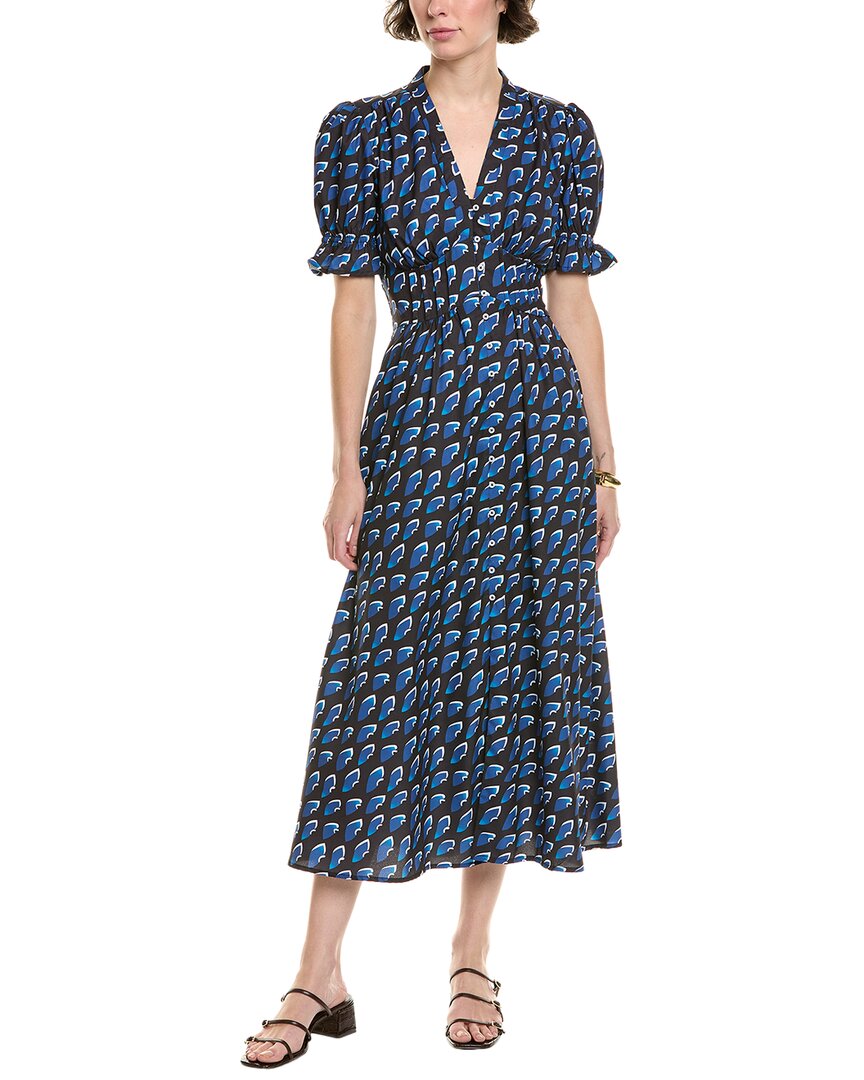 Area Stars Puff Sleeve Button Front Dress
