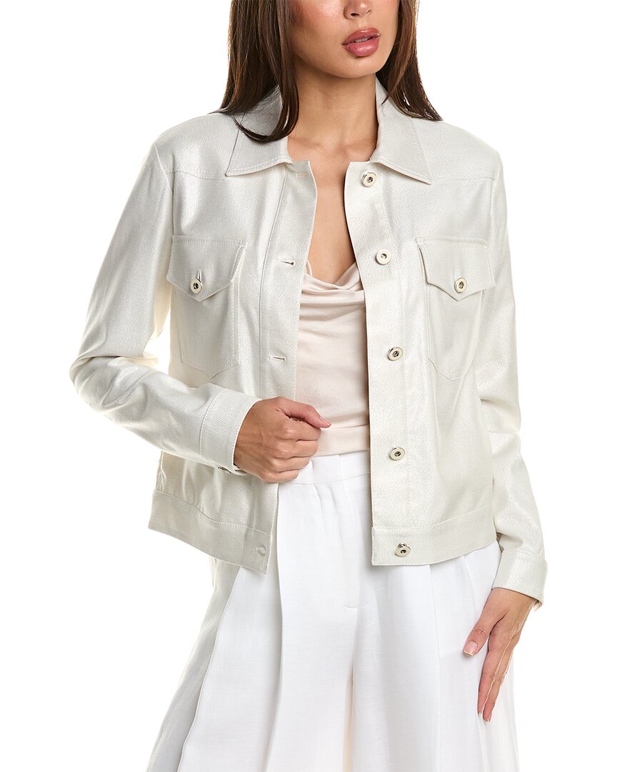 Piazza Sempione Linen-blend Jacket In White
