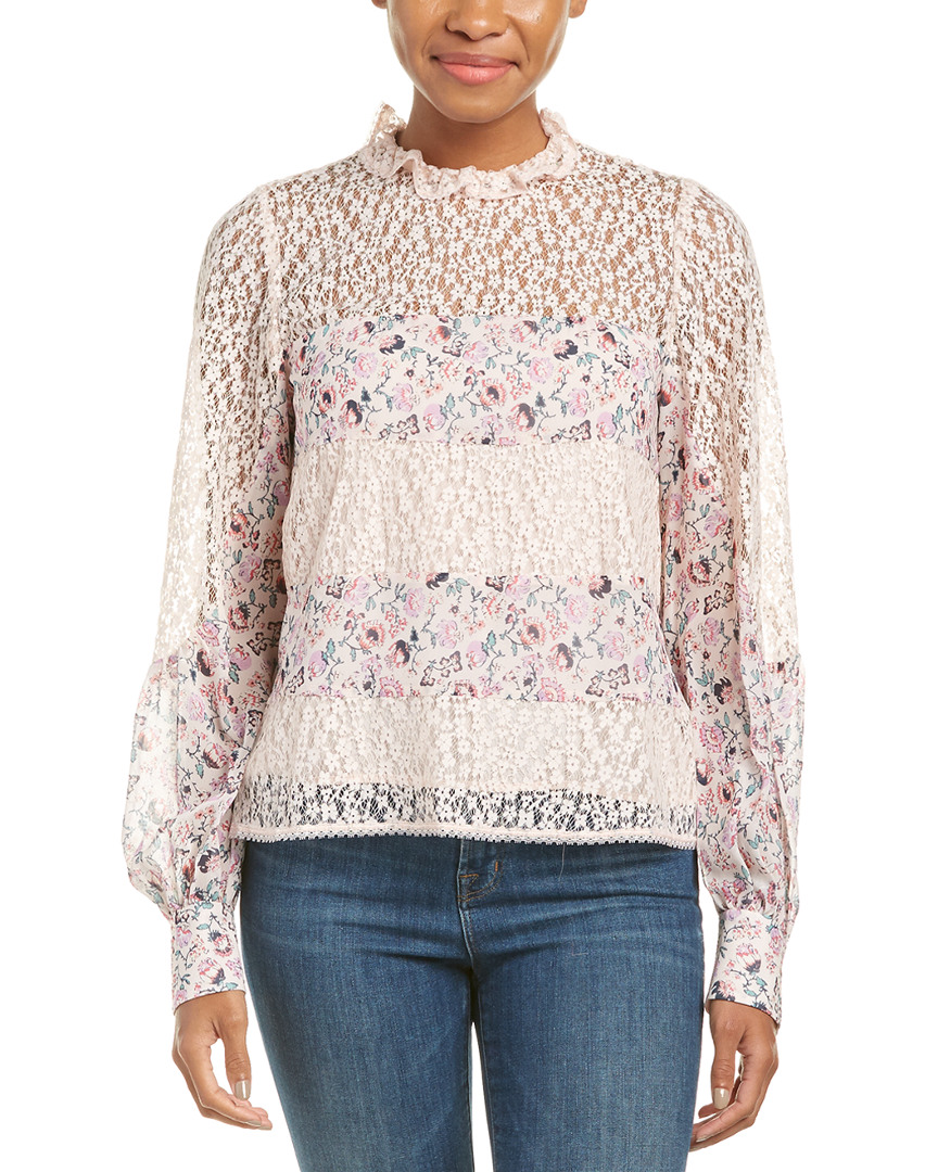 Image of Nanette Lepore Fiore Silk Blouse