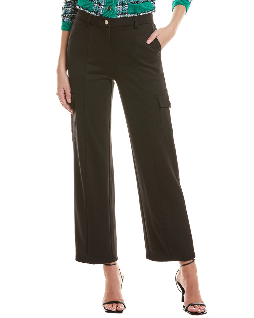 T Tahari Wide Leg Cargo Pant In Brown