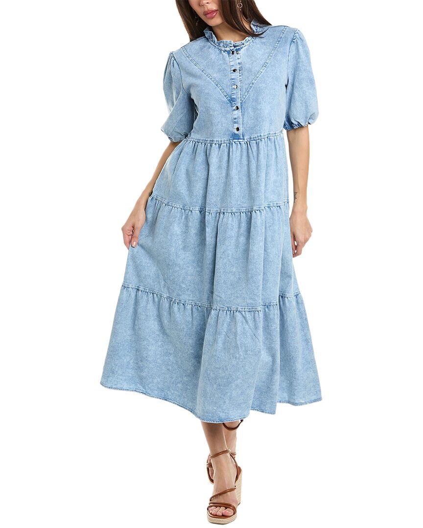 Shop Anna Kay Ophelie Midi Dress In Blue